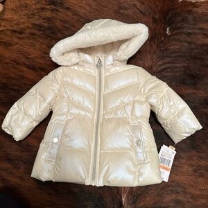 Michael Kors Winter White Puffer Jacket Size 12M